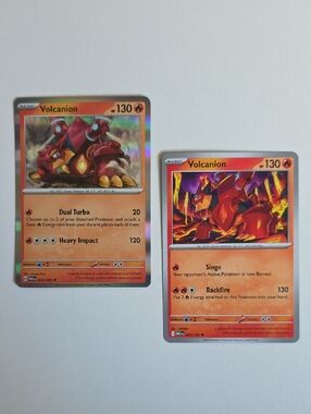 Pokemon Volcanion Holo Trading Cards - Red/Orange